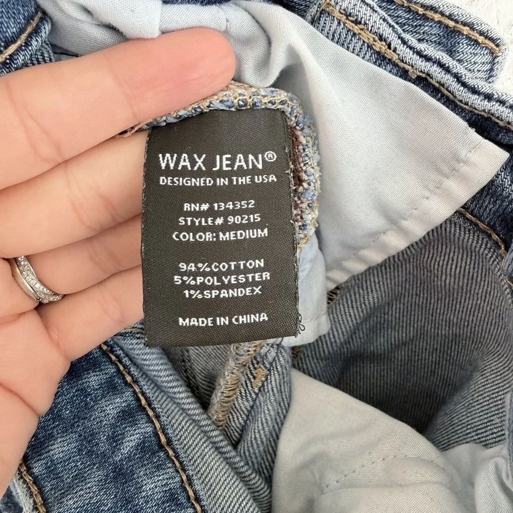 WAX Jeans Women's Blue‎ Distressed Skinny Size 5/27